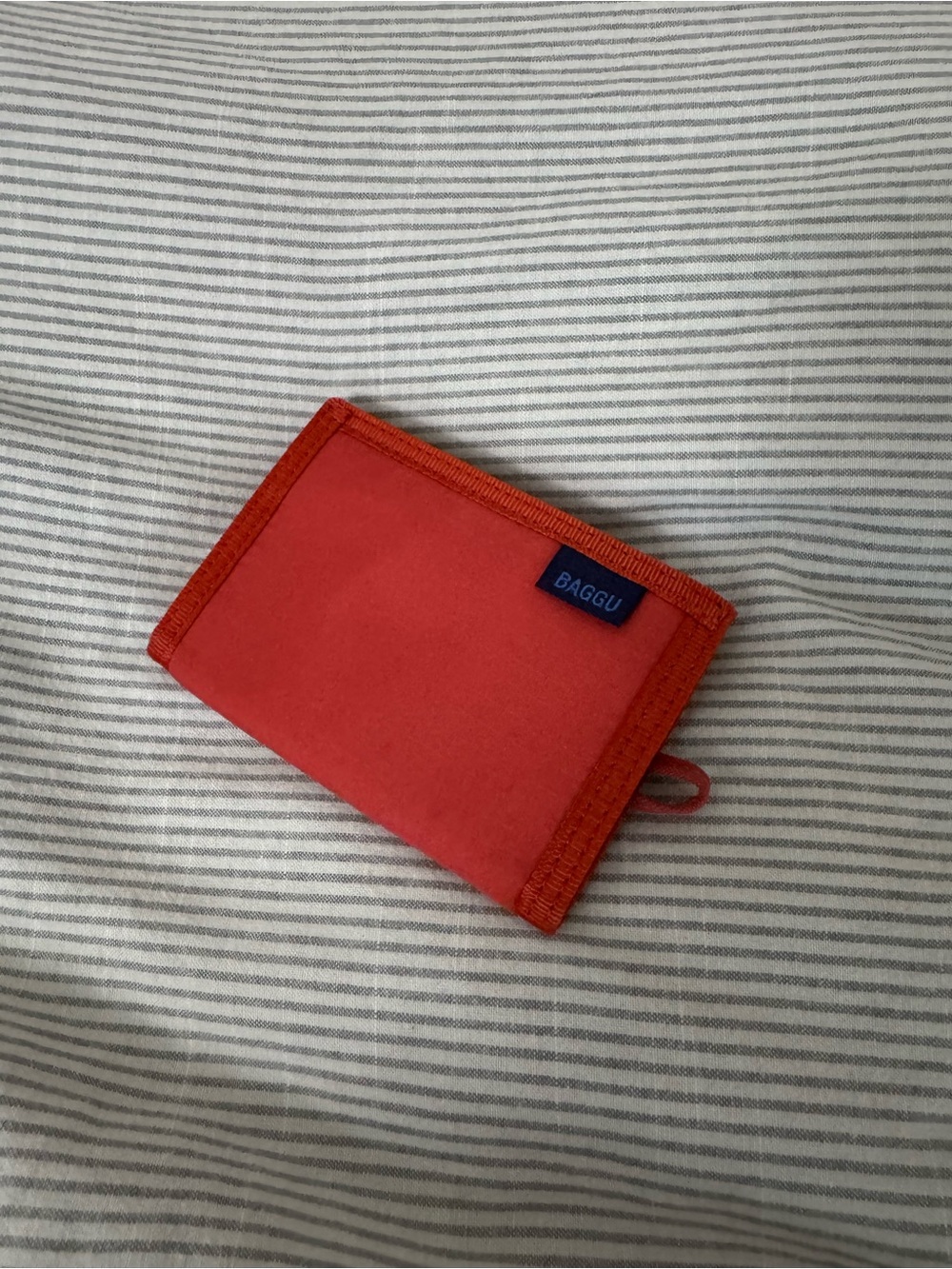 Baggu Burnt Orange Trifold Nylon Wallet
